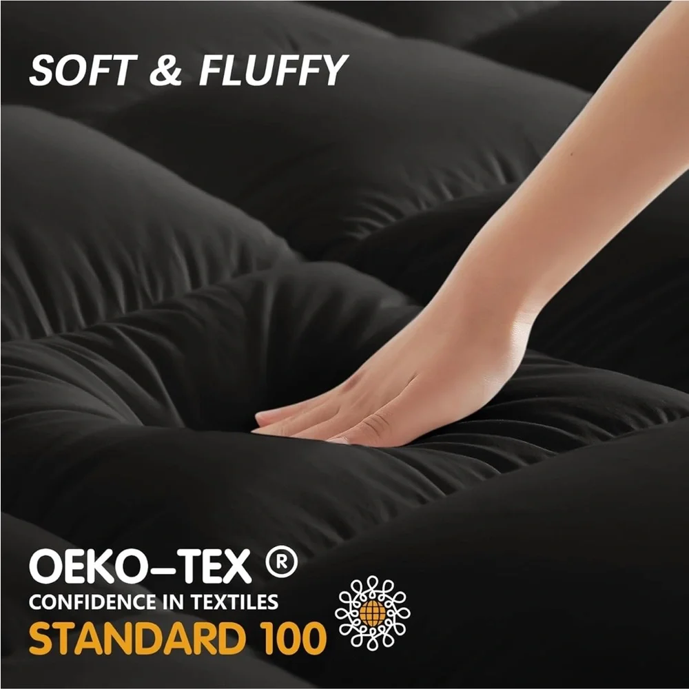 Luxurious Black Mattress Topper